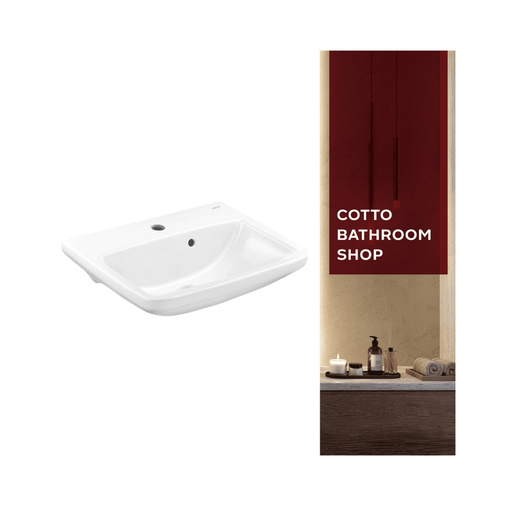 COTTO อ่างล้างหน้าแบบแขวนผนัง รุ่น C00580 SERVE S
