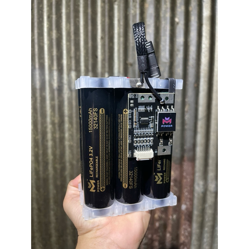 ชุดแต่ง 6s21V 15a15,000mAh สีดำ Bms 20A Mpower