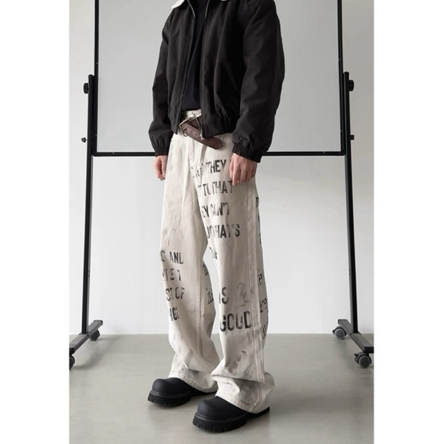 กางเกงยีนส์ทรงกระบอก  quote jeans