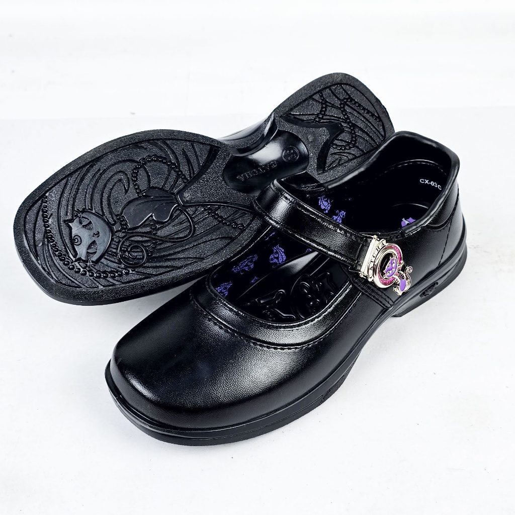 รองเท้านักเรียนสีดำ รองเท้านักเรียนคัทชูหนังดำ Catcha ของแท้100%