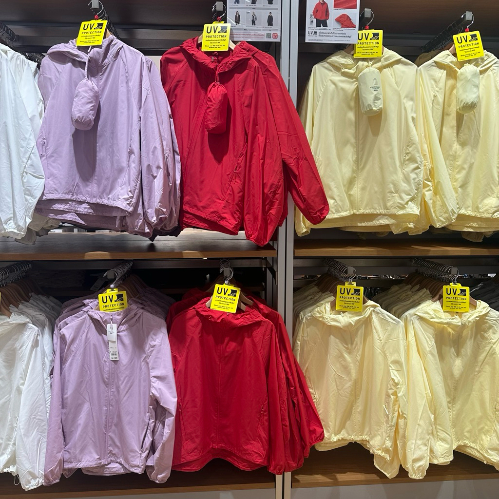 พร้อมส่ง! Uniqlo เสื้อฮู้ดพาร์กา กันยูวี UV PROTECTION พับเก็บได้ ของแท้จากช้อปไทย💗