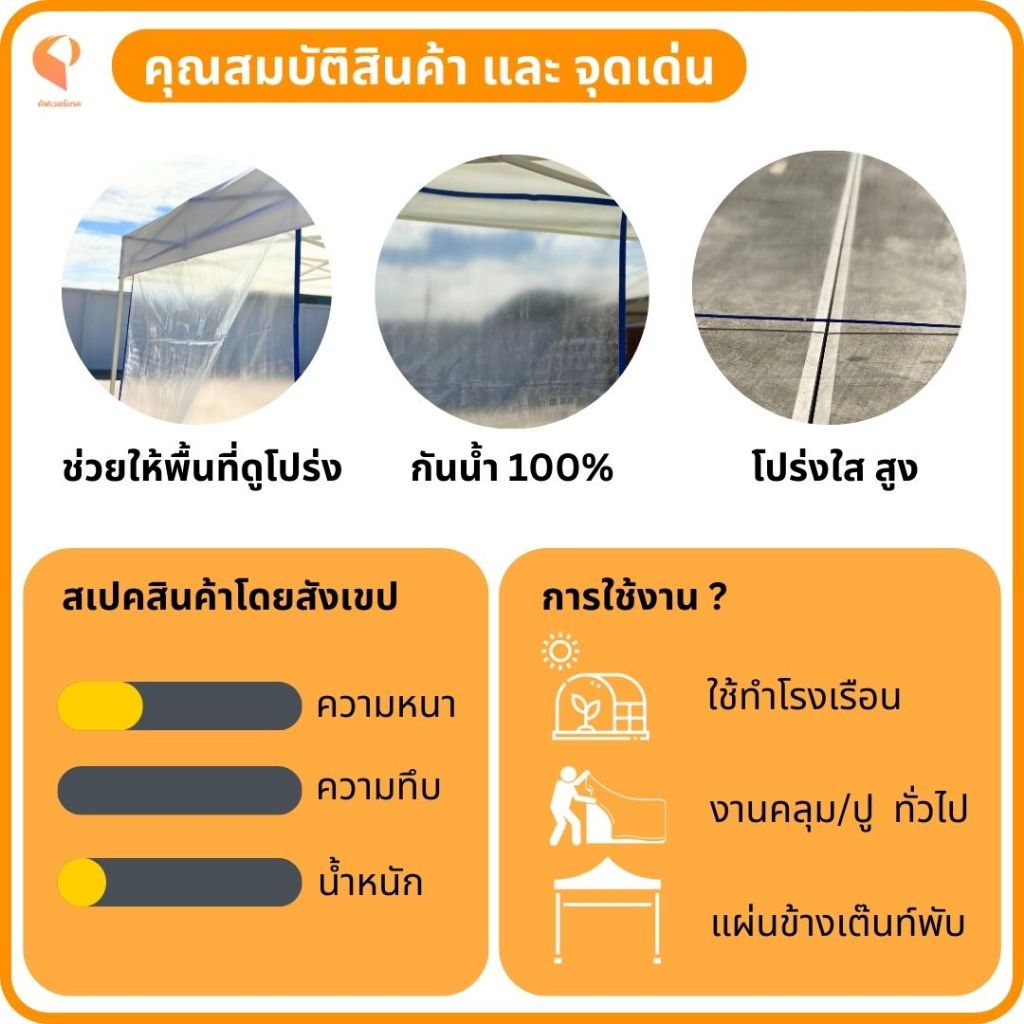 พลาสติกPVC ใส 150ไมครอน รุ่น Standard พลาสติกใสทำฉากกั้น ขนาด 2×1/2×2/2×3/2×4/2×5 เมตร Covertech ราคา ถูกที่สุด ดีลบีเคเค แกลเลอรีภาพที่ 2