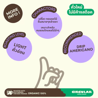 เมล็ดกาแฟ | คั่วอ่อน | Ethiopia Yirgacheffe G2 | สำหรับชงดริป | เอสเพลสโซ่ | เฟรนเพลส | คั่วใหม่