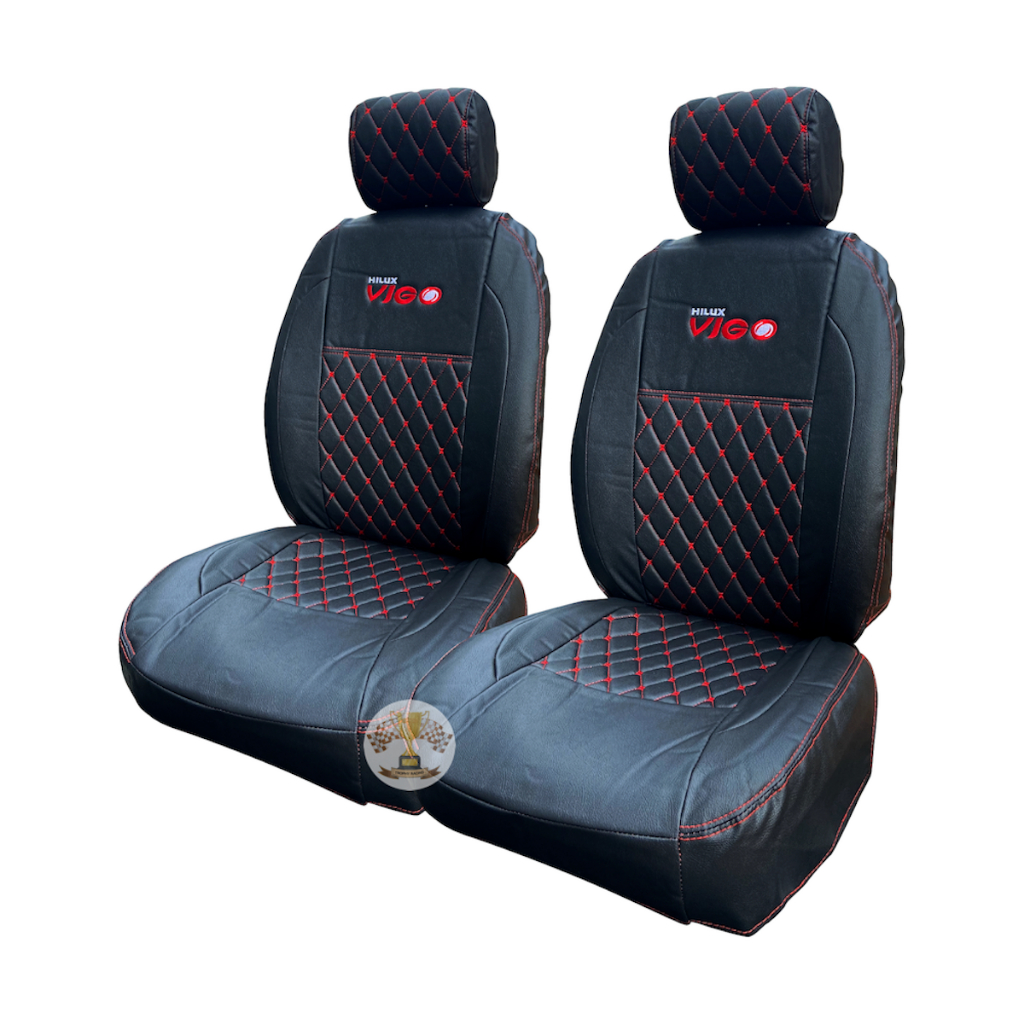 ชุดหุ้มเบาะ VIP 5D TOYOTA VIGO หุ้มเต็ม เข้ารูป ตรงรุ่น[ สีดำ-ด้ายแดง ] หุ้มเบาะ โตโยต้า วีโก้ มีกระเป๋าหลัง ราคา ถูกที่สุด ดีลบีเคเค แกลเลอรีภาพที่ 5