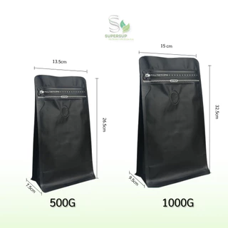 [50ชิ้น] ถุงกาแฟมีวาล์ว ถุงฟอยล์บรรจุเมล็ดกาแฟ Cube Coffee Bag 500g / 1000g ถุงเปล่าแพ็คเกจจิ้งกาแฟ