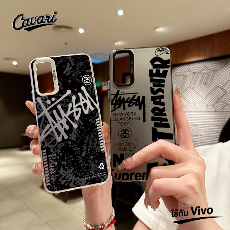 🔥ส่งจากไทย🔥Ins แบรนด์แฟชั่น เคส Vivo Y17s Y18 Y15 Y22 Y21 Y27 Y17 Y78 Y20 Y12i Y02 Y15s Y33s Y36 Y100i Y25s