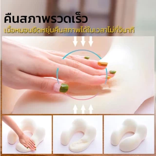 หมอนรองคอ Memory foam หมอนรองคอแบบพกพา ง่ายต่อการพกพา น้ำหนักเบา หมอนเดินทาง U