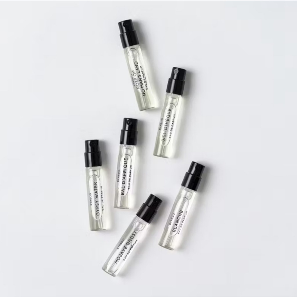 BYREDO PERFUME VIAL 2ML - MOJAVE GHOST / BIBLIOTHEQUE / No Man's Land / Rouge Chaotique / Bal' D'AFR