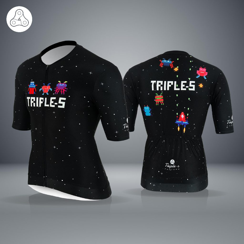 TRIPLE-S GAMEBOY PREMIUM(TOP JERSEY) เสื้อปั่นจักรยานระดับพรีเมี่ยมเกรดแข่งขัน ชุดปั่นจักรยาน แขนสั้น