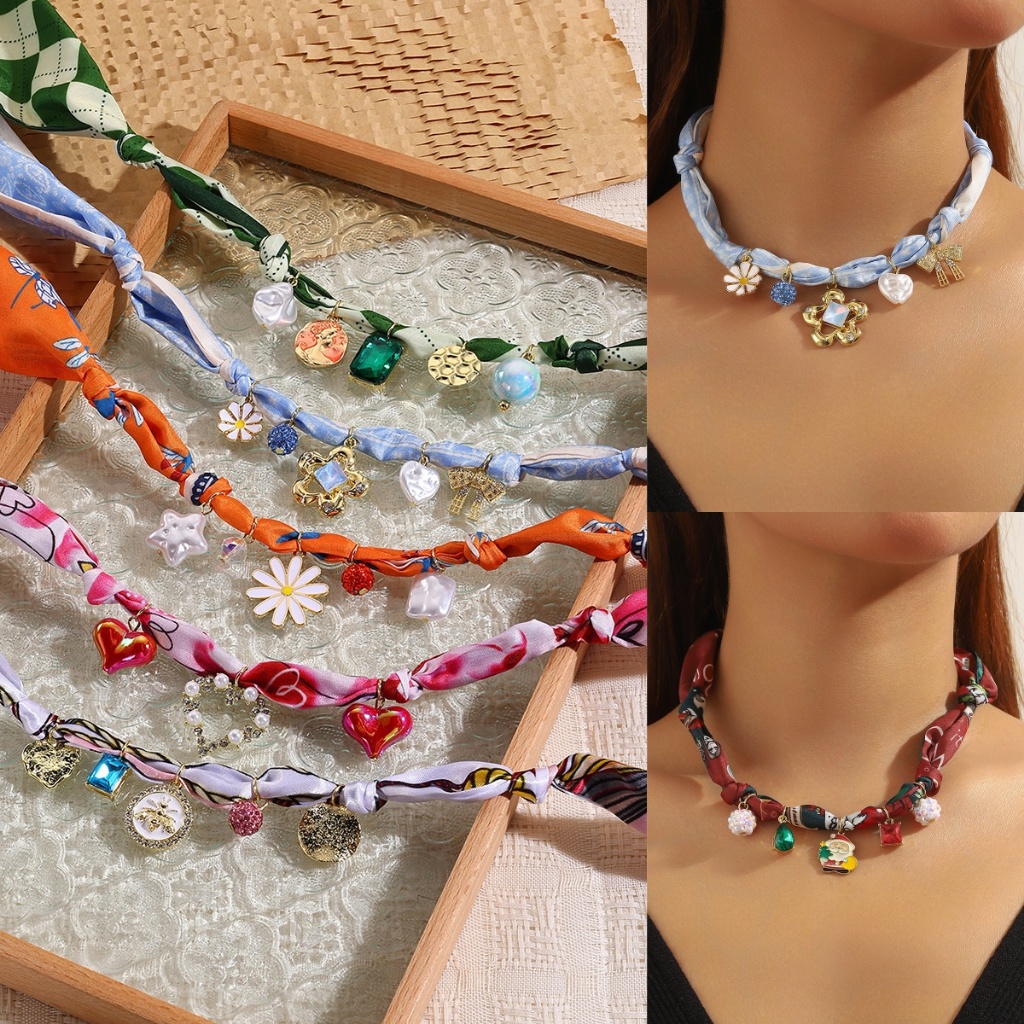 RIbbonIsland✨สร้อยคอ สร้อย จี้ แฟชั่น ทอง ins น่ารัก ลูกปัด ไหปลาร้า สำหรับผู้หญิง ส่งเร็ว