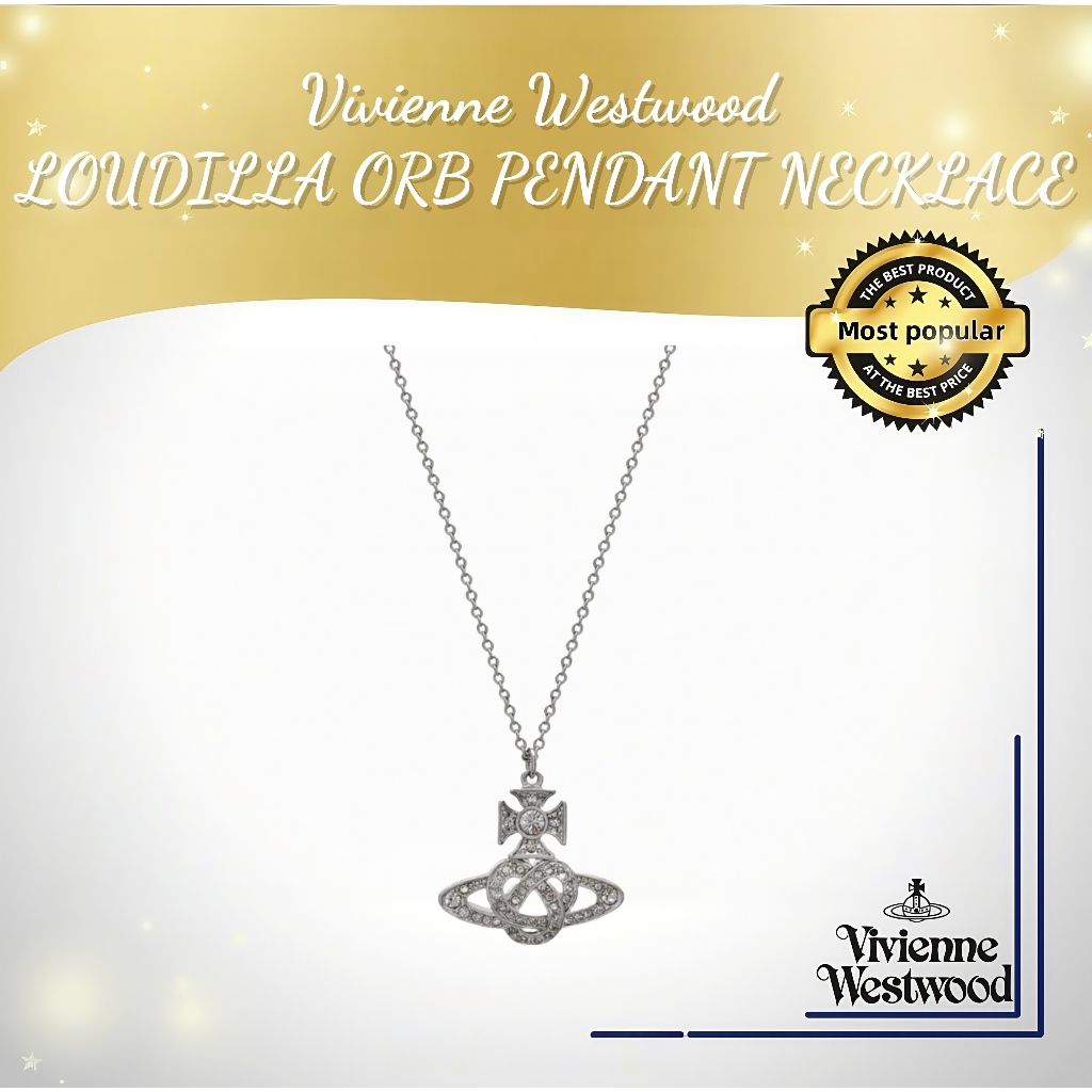 Vivienne Westwood LOUDILLA ORB PENDANT NECKLACE สร้อยคอ  (สร้อยคอเพชร)