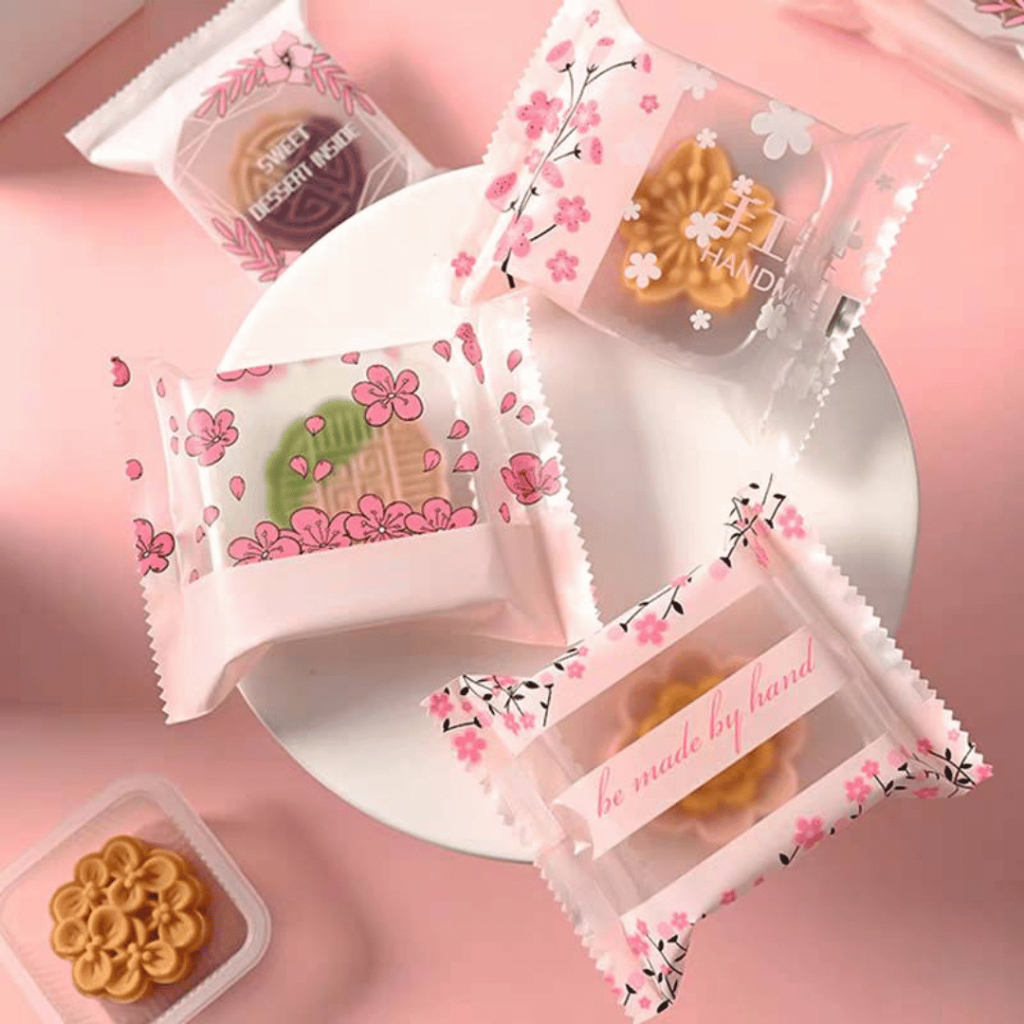 แพ็คละ 95-100 ใบถุงซีลขนาด 9×11.5 cm. ถุงใส่คุกกี้ ขนม สามารถใช้คู่กับถาดขนาด 50 กรัม - รูปที่ 2