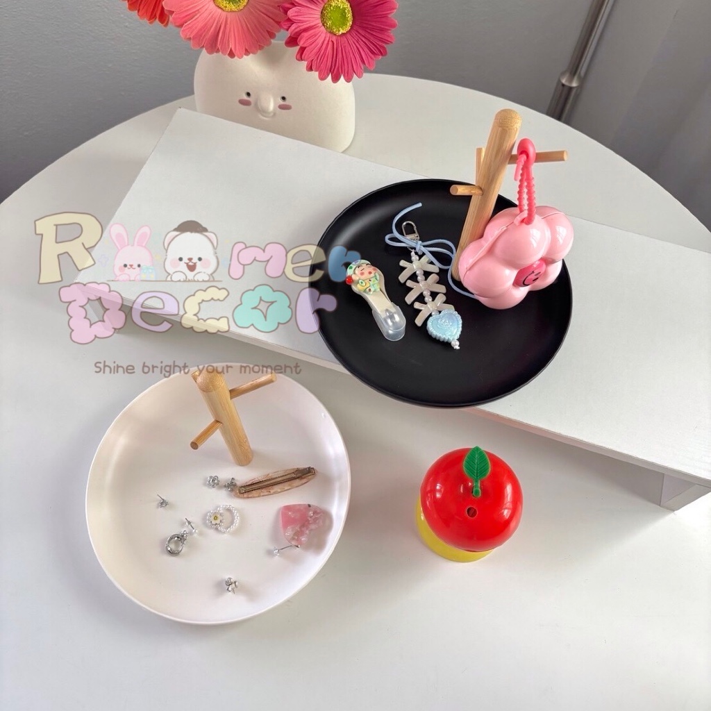 Roomer.Decor [พร้อมส่ง] ถาดใส่เครื่องประดับ ใส่เครื่องสำอาง ของกระจุกกระจิก มีกิ่งไม้สำหรับแขวน