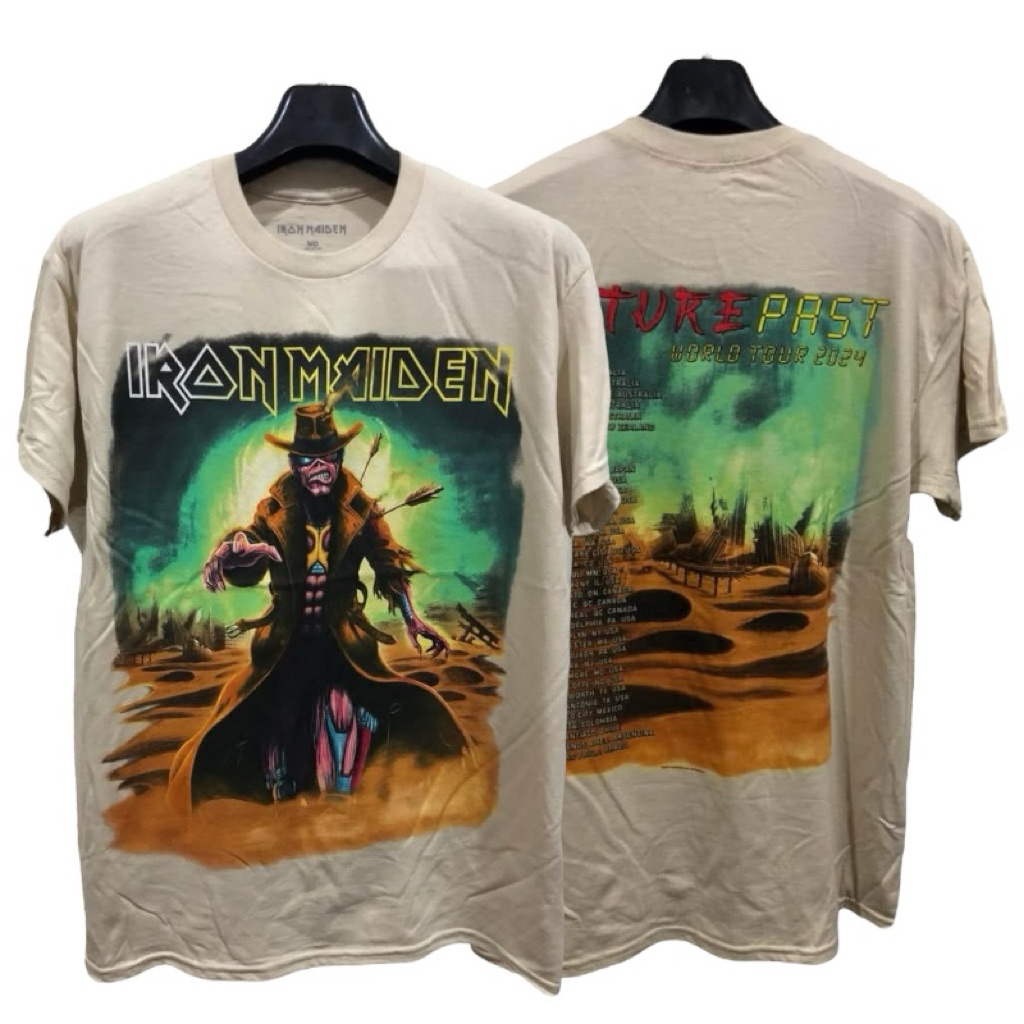[จัดส่งฟรี!!!] เสื้อวงดนตรี Iron Maiden The Future Past ปี 2024 Size M-2XL สินค้าลิขสิทธิ์แท้ 100%
