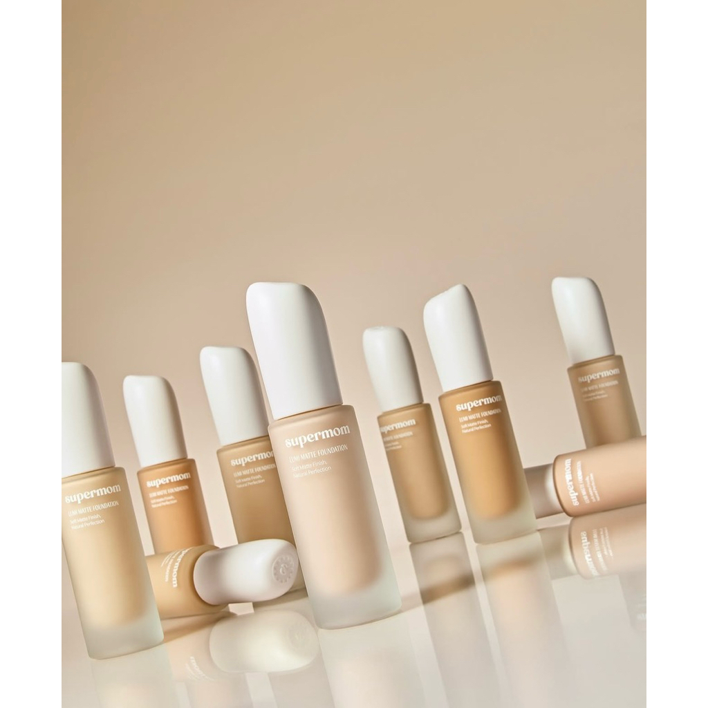 🎀🐻[🛵มีส่งด่วน] 💛SUPERMOM l LUMI MATTE FOUNDATION รองพื้นเนื้อแมตต์ ติดทนMade in korea Vegan