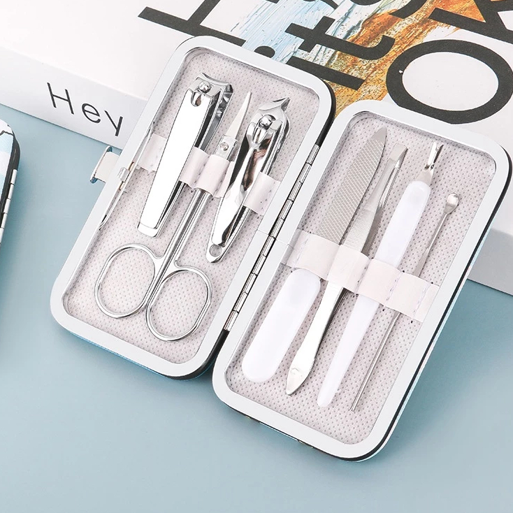 (พร้อมส่งจากไทย) กรรไกรตัดเล็บพร้อมตลับ ได้ 7 ชิ้น และ 12 ชิ้น ที่ตัดแต่งเล็บ ของชำร่วย - รูปที่ 5