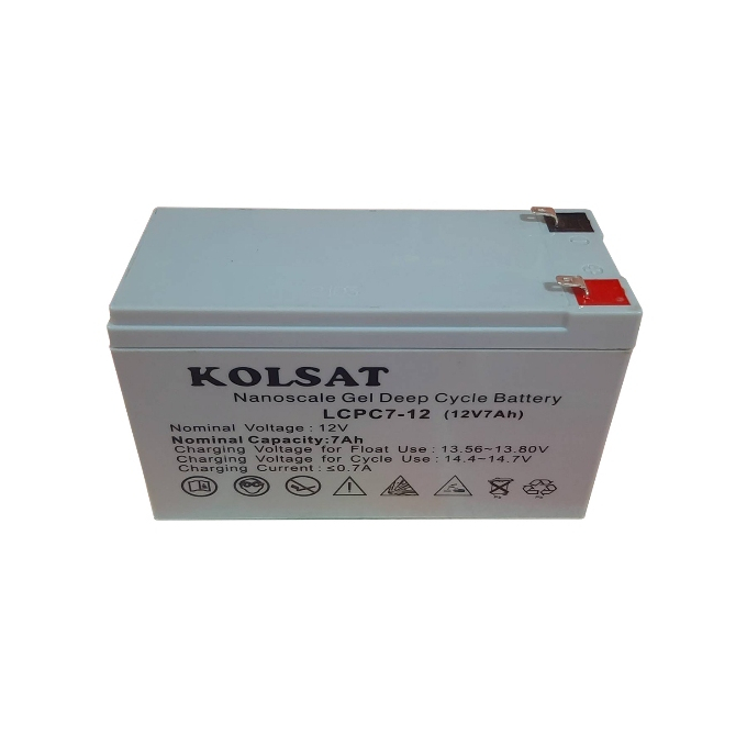 แบตเตอรี่ Deep Cycle Kolsat Nano GEL 7Ah 12V (ประกัน 1 ปี)