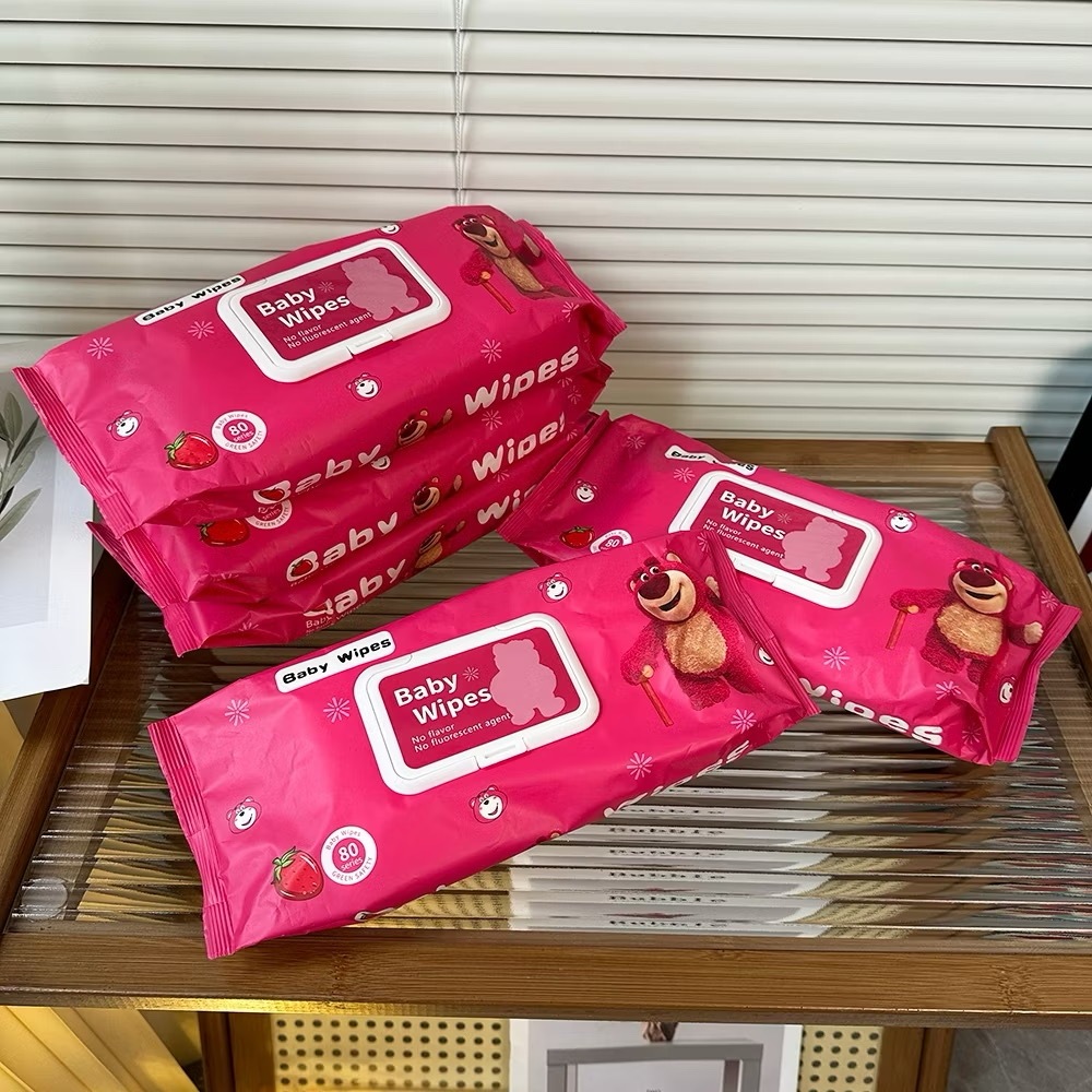 ทิชชูเปียกหมีล็อตโซ่ แผ่นใหญ่จุใจ ทิชชู่เปียกของเด็ก กระดาษเปียก Baby Wipes ผ้านุ่มชุ่มชื่น - รูปที่ 4