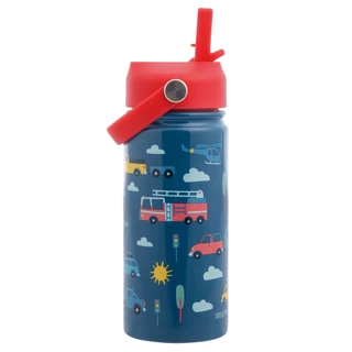 Stephen joseph กระติกน้ำเก็บอุณหภูมิ ยอดนิยมจากอเมริกา เก็บร้อนเย็นได้ TRANSPORTATION 414ml Insulated Bottle with Handle