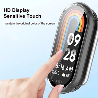 【สาย+ฟิล์ม+เคส】สำหรับ Xiaomi Band 10 สายรัดหนัง+กรณี PC แก้ว+HD ฟิล์มป้องกันสำหรับ MiBand 10 สายรัด + ฟิล์ม + กรณี 3PCS