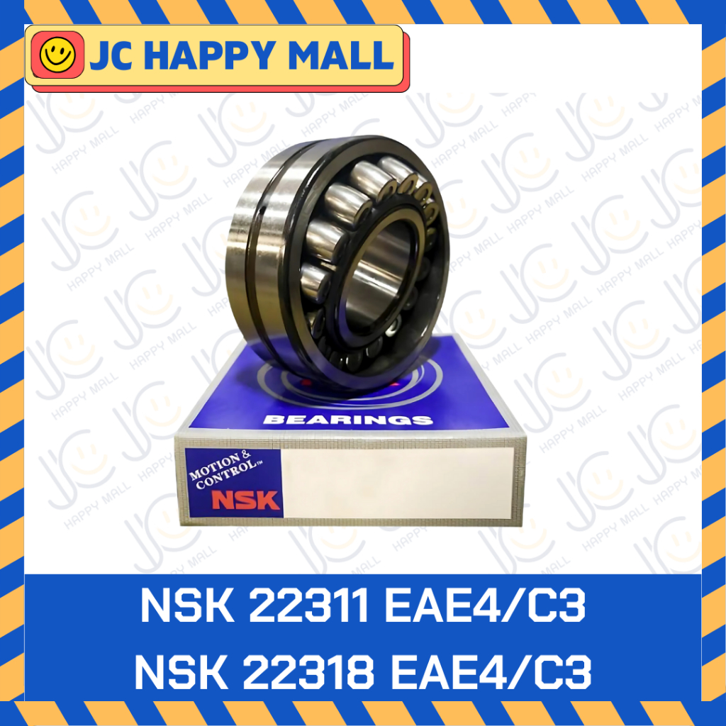 NSK 22311 NSK 22312 NSK 22313 NSK 22314 NSK 22315 NSK 22316 NSK 22318 เม็ดโค้งสองแถว รูตรง ของแท้ 10