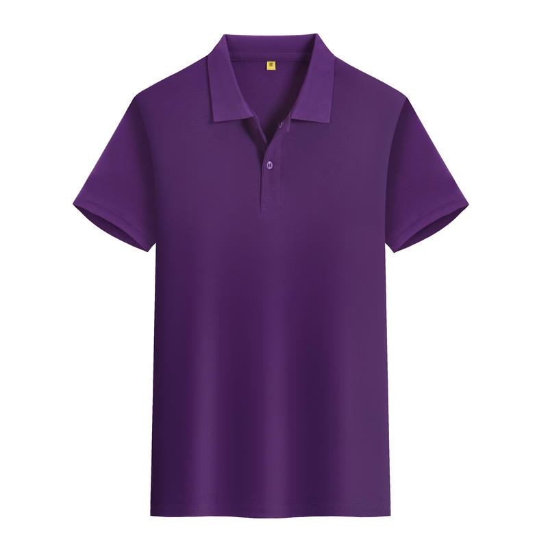 เสื้อโปโล POLO คอปกแขนสั้นใส่ได้ทั้งชายและหญิง Unisex ผ้าไมโครโพลีเอสเตอร์ สีม่วง