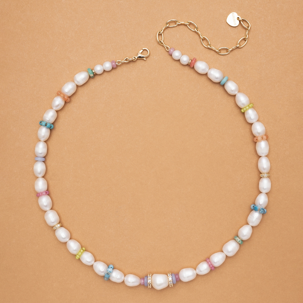 MOMMYS & ME MIX PEARL  NECKLACE-สร้อยคอไข่มุก