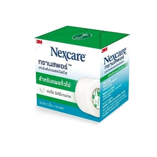 3M Nexcare เทป 1นิ้ว ยาว 10หลา เทปแต่งแผล ไมโครพอร์เยื่อกระดาษ ทรานสพอร์เทปใส Micropore Transpore