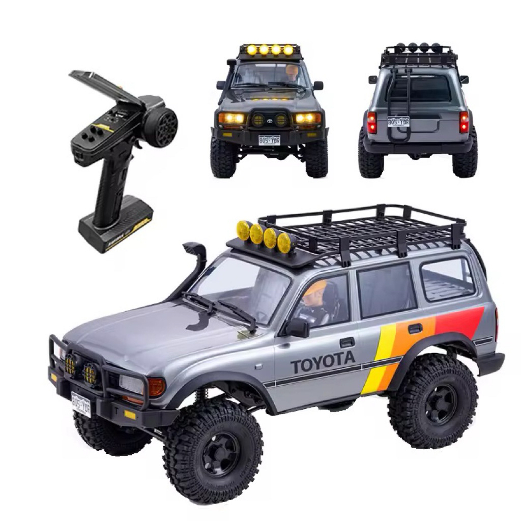 รถบังคับวิทยุFMS FCX10 LC80 TOYOTA LAND CRUISER 4X4WDสเกล1:10รีโมท2.4GHz มีไฟแบตเตอรี่ชาร์จอุปกรณ์พร
