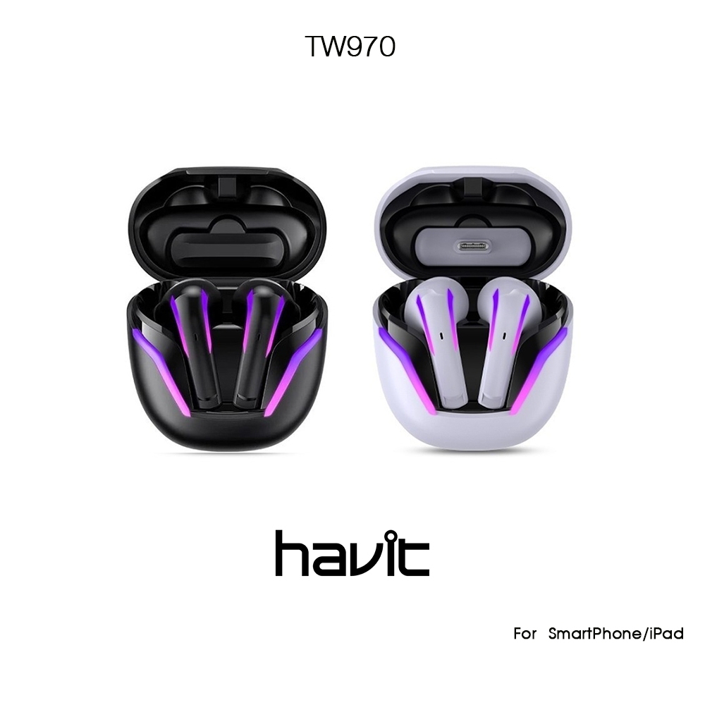 Havit TW970 หูฟังGamingบูลทูธเกรดพรีเมี่ยม สำหรับ SmartPhone/iPad/ อุปกรณ์ที่รองรับ BT