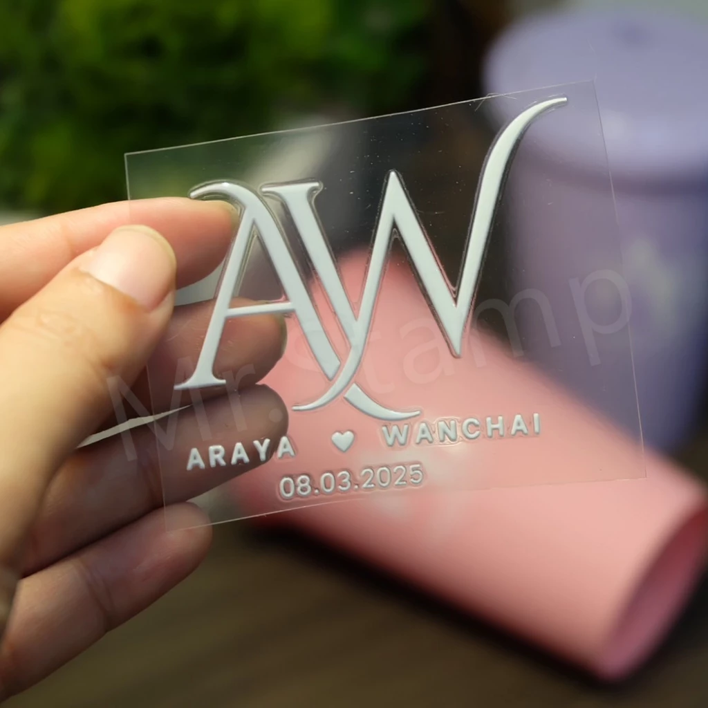 สติ๊กเกอร์พรีเมี่ยม (4 ซม.) UV DTF ไร้พื้น logo ติดของชำร่วย ของที่ระลึก ของขวัญ thumbnail 4