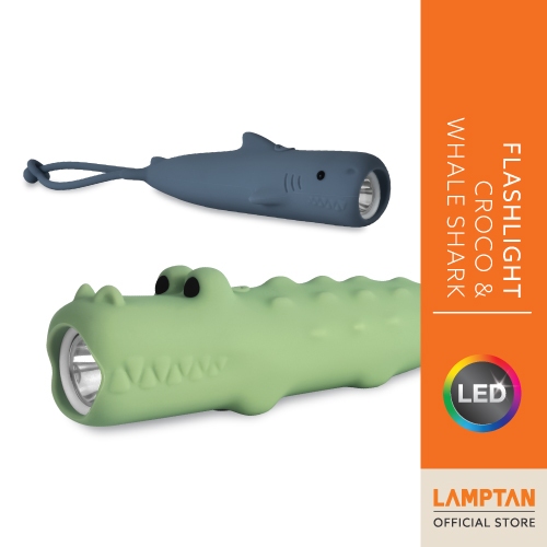 LAMPTAN ไฟฉาย LED FLASHLIGHT CROCO & WHALE SHARK สำหรับเด็ก