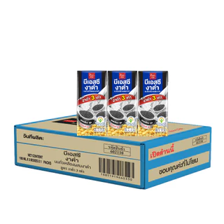 [แพ็ก 3 กล่อง] BSC SOY นมถั่วเหลือง สูตรงาดำ 3 เท่า 180ml.