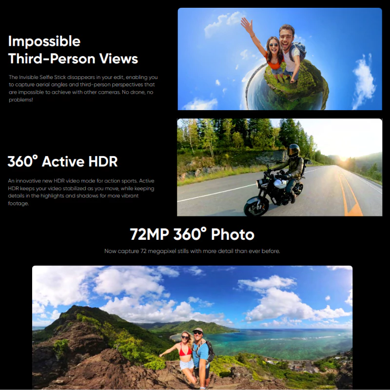 【New Arrival】Insta360 X4 8K 360 Action Cam ชุด ADVANCED BUNDLE รับประกัน 1 ปี thumbnail 5