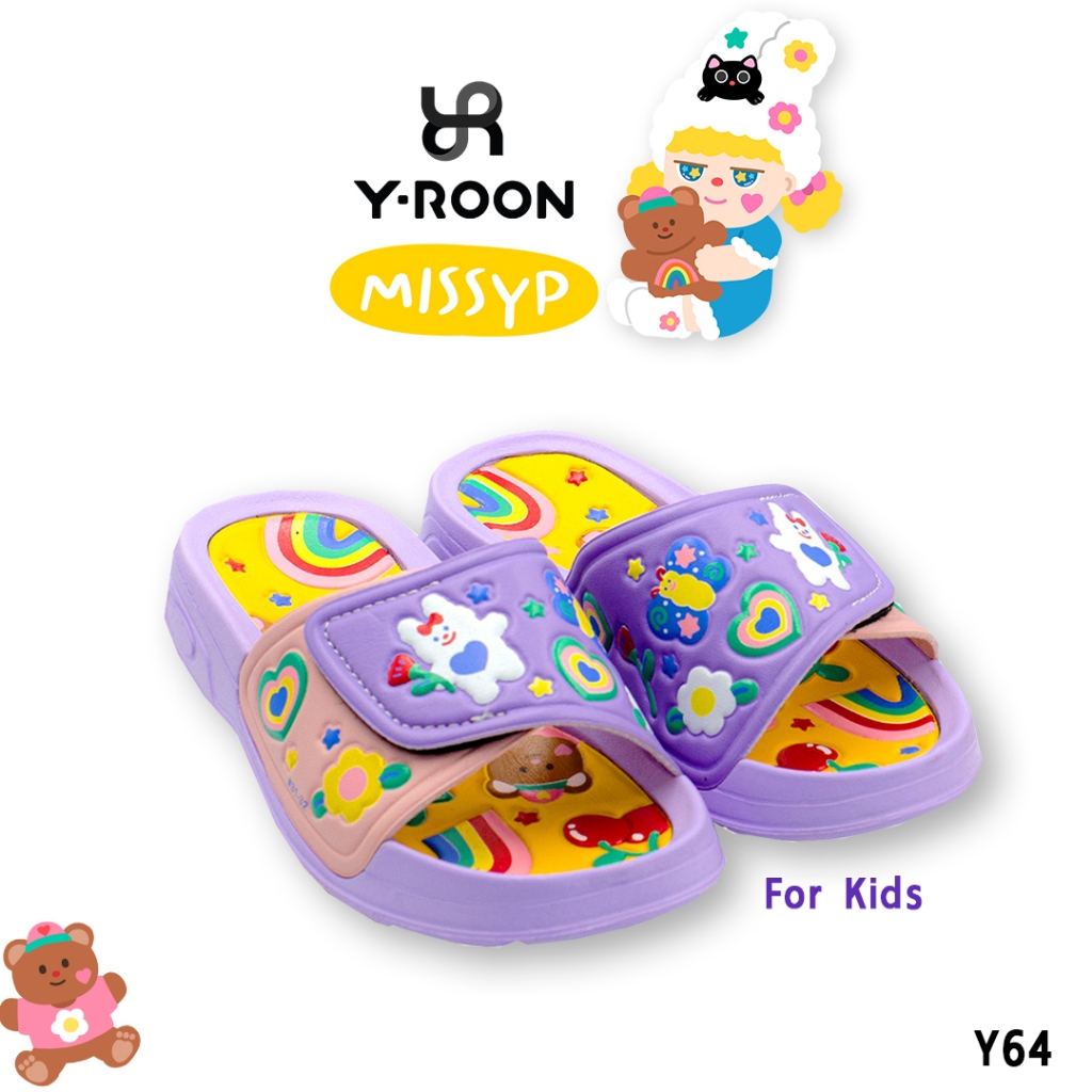 รองเท้าแตะแบบสวม Y-Roon X Missypรุ่น Y64 แตะเด็กปรับกระชับหน้าเท้า