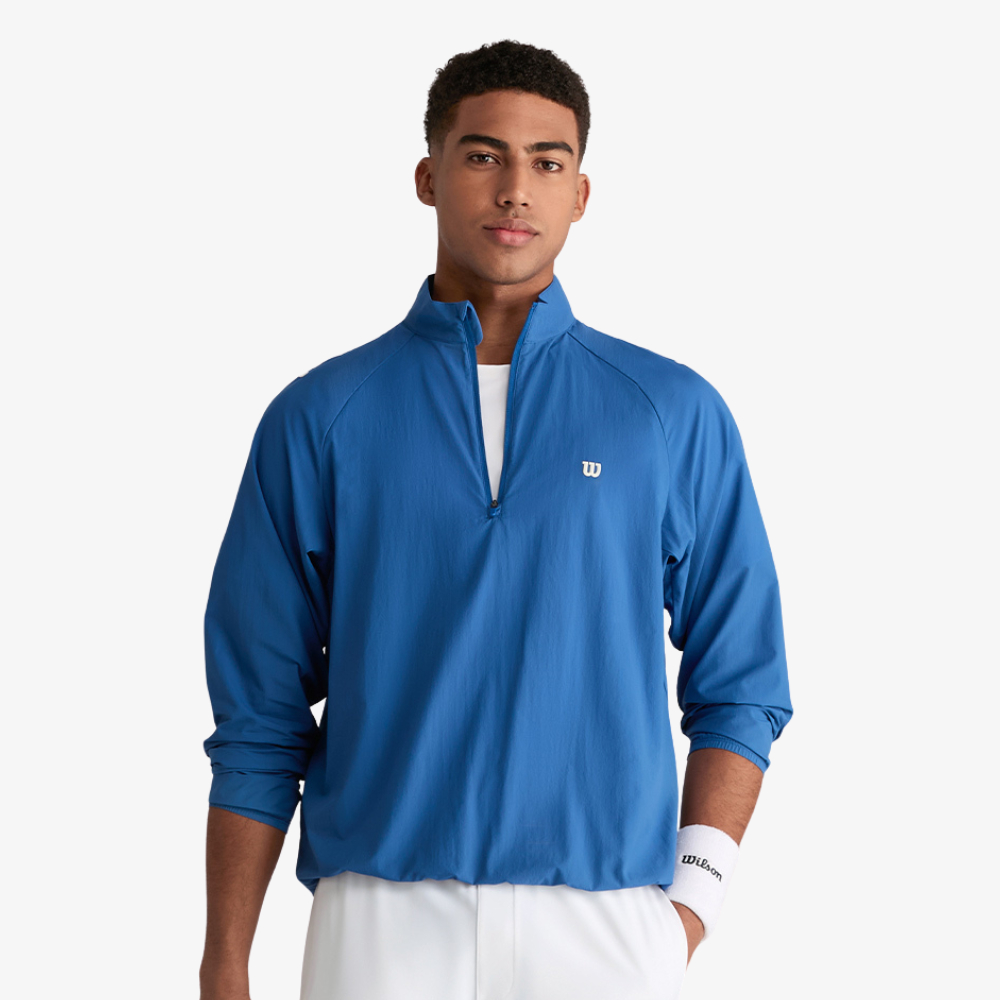Wilson Men PLAYER HALF-ZIP WIND SHELL เสื้อแจ็คเก็ต WM20042512BUE Official Store