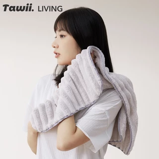 Tawii. ผ้าเช็ดตัว 30*60cm ขนแกะปะการัง ผ้าขนหนู เนื้อนุ่ม ผ้าเช็ดผม ซับน้ำดีขนไม่หลุด แห้งไว