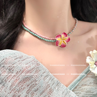 สร้อยคอ สร้อยคอลูกปัด🏝️ y2k แฟชั่น พลอยเทียม ins ลูกปัด สไตล…