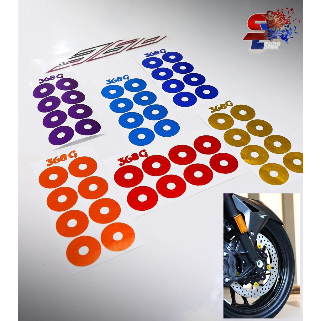 สติ๊กเกอร์หมุดจานเบรค รถ ZONTES 368D 368G 368K
