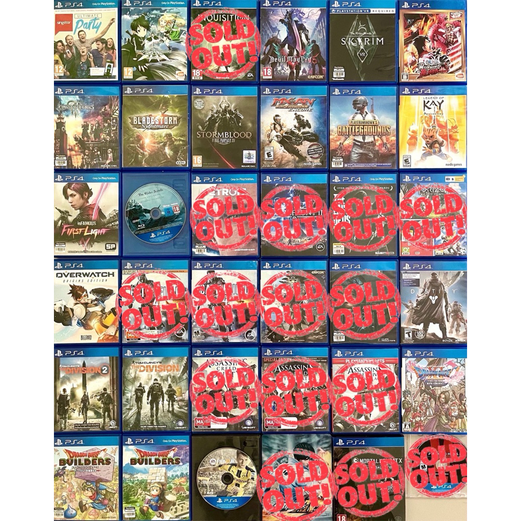 แผ่นเกม Ps4 มือสอง (9) สินค้ามีตำหนิ / DMC / The last of us / Assassin / The King of Fighters / Batt
