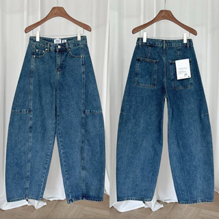 BY0260 BARREL JEANS ผ้ายีนส์แท้ใส่สบายทรงเป้ะ benly co