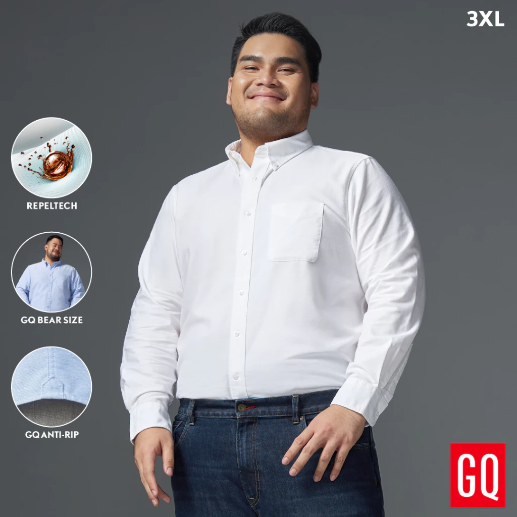 GQ Bear Size Oxford Shirt™ เสื้อเชิ้ตออกซ์ฟอร์ดไซซ์ใหญ่ สไตล์คลาสสิก (plus size)