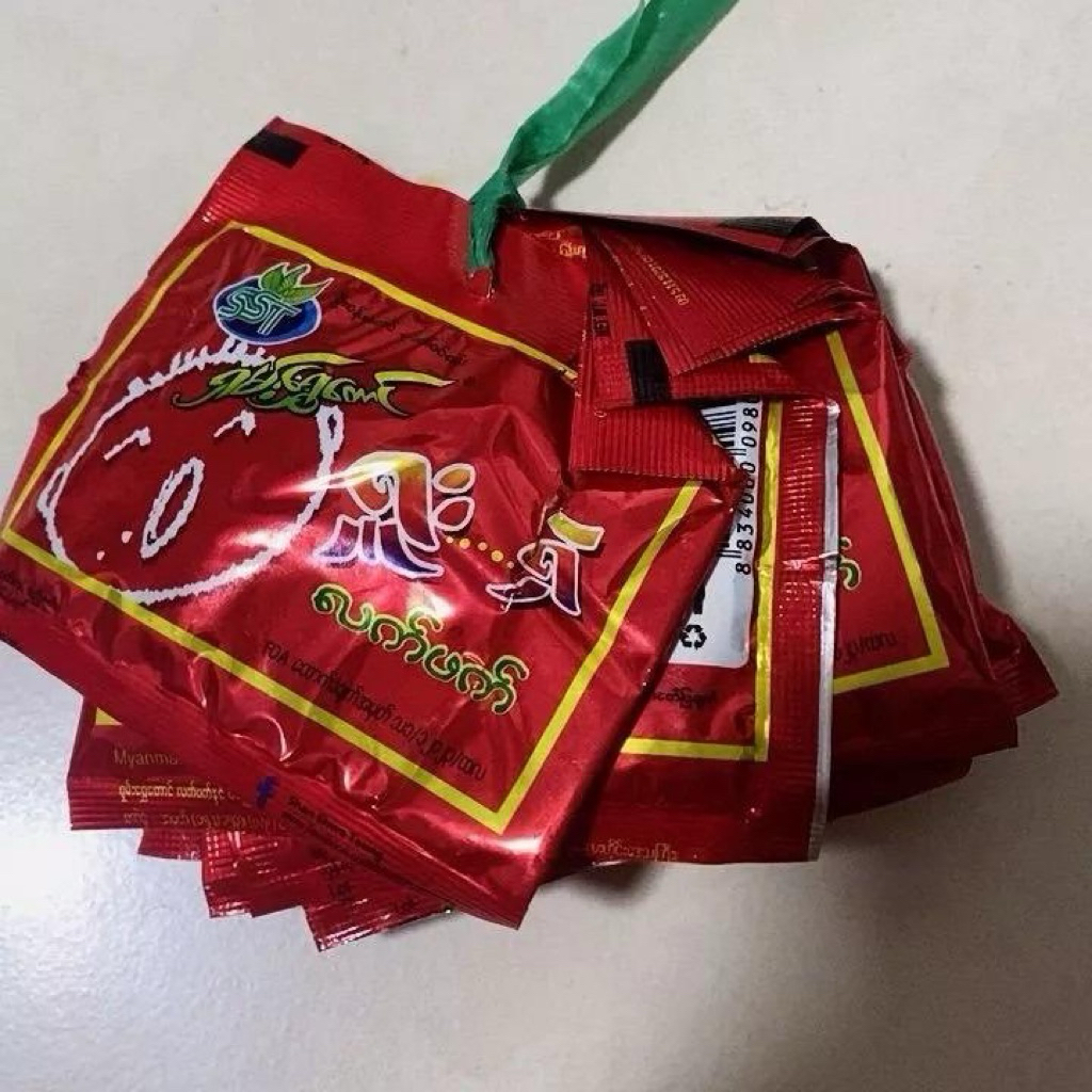 Shan Shwe Taung ရှူးရှဲလက်ဖက်တွဲยำใบชา - ขายยกพวง 10 ซอง ขนาด200กรัม
