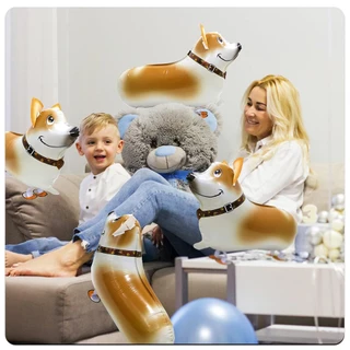 Big Party ลูกโป่งรูปสุนัขแบบเดินได้ Animal Balloon เหมาะสำหรับงานปาร์ตี้วันเกิดเด็กหรืออนุบาล จำลองการจูงสุนัขเดินเล่น
