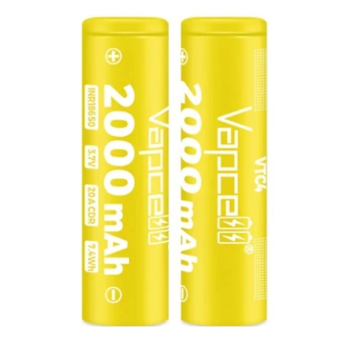 แบตเตอรี่ 18650 2000mAh 3.7V Vapcell