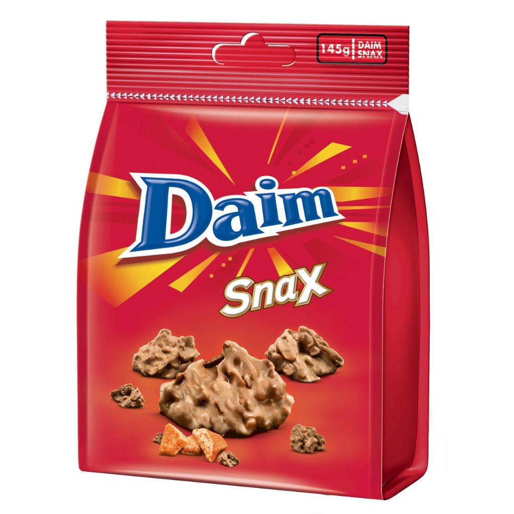 Chocolate Daim snax น้ำหนัก 145 กรัม สินค้าจากโปรแลนด์ BBF.14/11/26