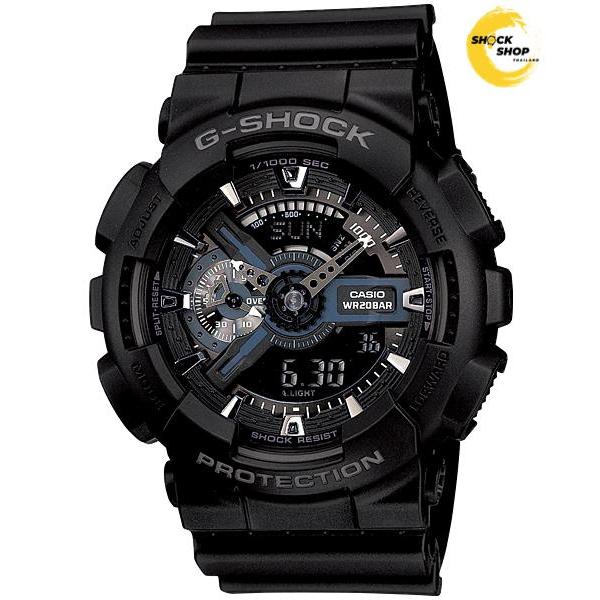CASIO G-SHOCK นาฬิกาผู้ชาย รุ่น GA-110-1B ซีรีส์ GA-110 วัสดุเรซิ่น สีดำ จีช็อค