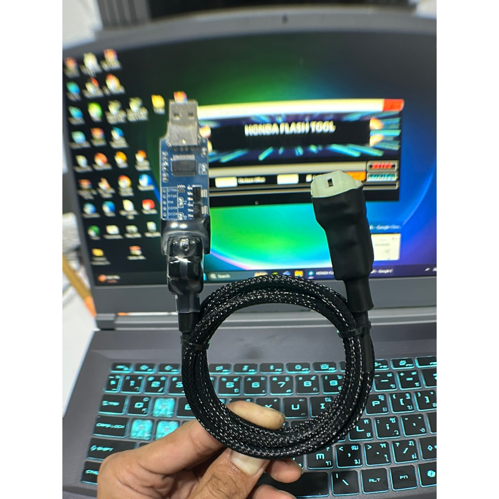 สายรีแมพอัดPCX -หรีดได้ ใช้เรี่ยวไทม์ได้มีกันไปย้อน 100%รับประกัน3เดือน สายยาว1.2-1.5เมตรแถมฟรีโปรแกรมดูรหัดกล่องPCX-เวฟ - รูปที่ 6