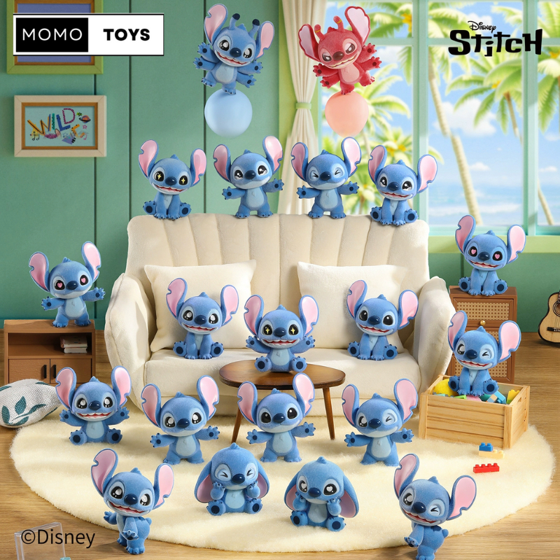 🔴1 จุ่ม 3 ตัว🔴🔥พร้อมส่งในไทย🔥Disney-Stitch Mini Fluffy Series Figures Surprise Bag ของแต่งตั้งโต๊ะ