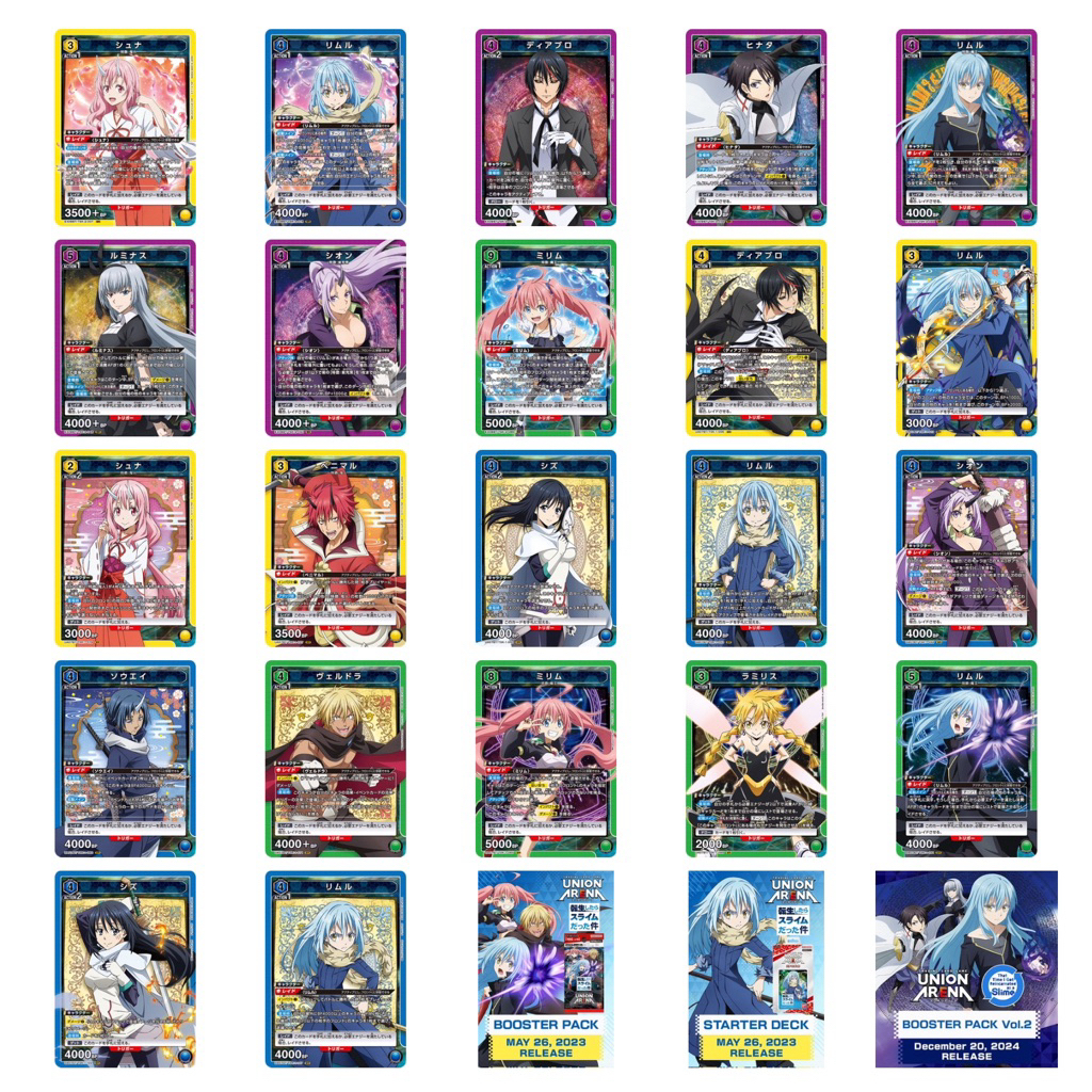 มีของพร้อมส่ง ของแท้ การ์ดภาษาญี่ปุ่น Union Arena That Time I Got Reincarnated as a Slime TSK Foil SR Singles ขายแยกใบ